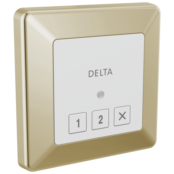 DELTA Universal Showering Components Square Exterior Steam Control — Lumicoat® Polished Nickel
