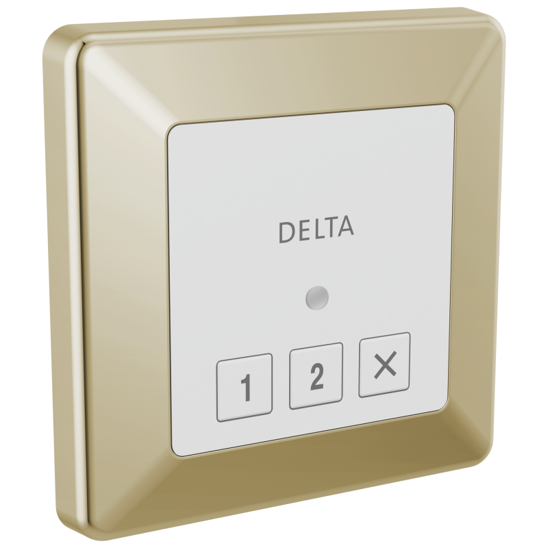 DELTA Universal Showering Components Square Exterior Steam Control — Lumicoat® Polished Nickel