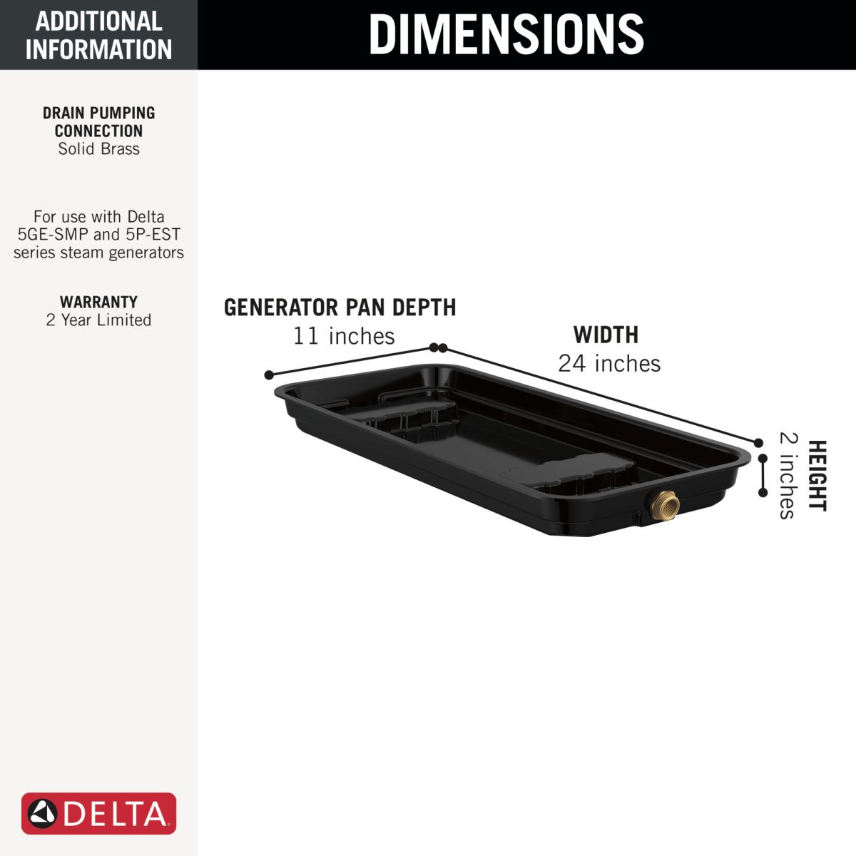 DELTA Universal Showering Components Generator Pan — Not Applicable