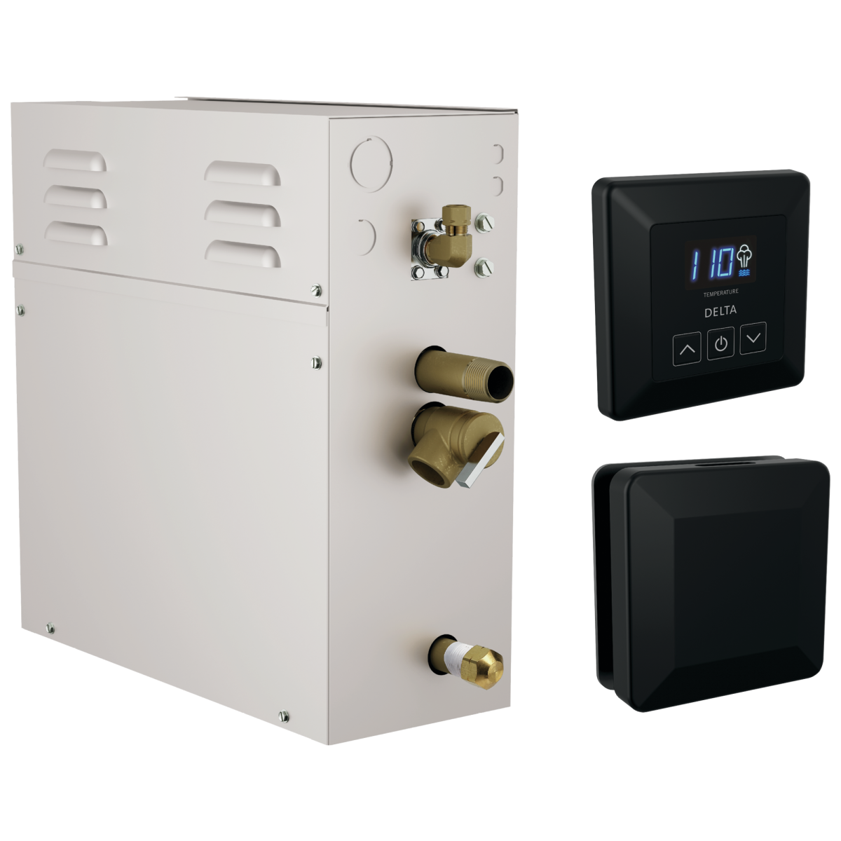 DELTA Universal Showering Components SimpleSteam Kit - 4kW — Matte Black
