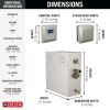 DELTA Universal Showering Components SimpleSteam Kit - 4kW — Lumicoat® Stainless