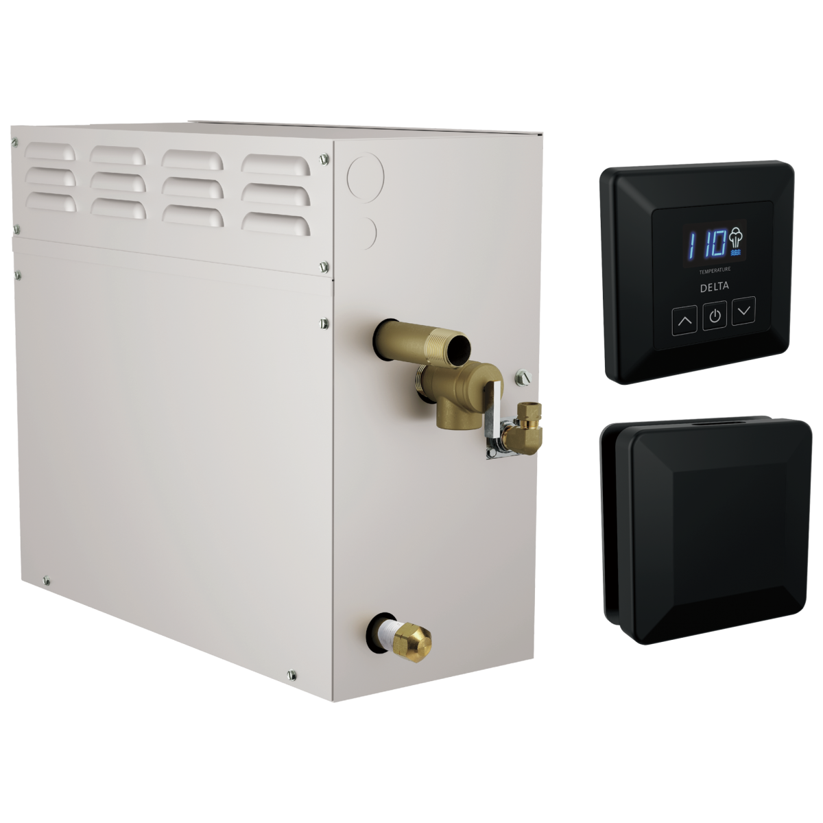DELTA Universal Showering Components SimpleSteam Kit - 12kW — Matte Black