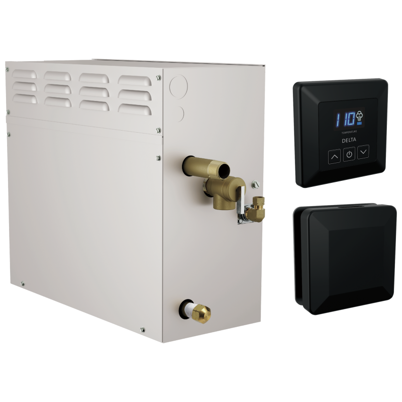 DELTA Universal Showering Components SimpleSteam Kit - 12kW — Matte Black