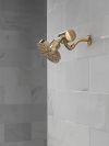 DELTA Universal Showering Components H2OKINETIC 5-Setting Contemporary Raincan Shower Head — Lumicoat® Champagne Bronze