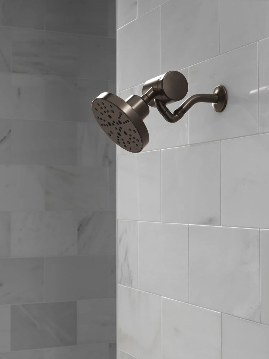 DELTA Universal Showering Components H2OKINETIC 5-Setting Contemporary Raincan Shower Head — Venetian Bronze