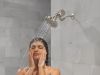 DELTA Universal Showering Components H2OKINETIC 5-Setting Contemporary Raincan Shower Head — Lumicoat® Stainless