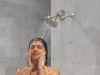 DELTA Universal Showering Components H2OKINETIC 5-Setting Contemporary Raincan Shower Head — Lumicoat® Stainless