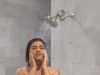 DELTA Universal Showering Components H2OKINETIC 5-Setting Contemporary Raincan Shower Head — Lumicoat® Stainless