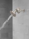 DELTA Universal Showering Components H2OKINETIC 5-Setting Contemporary Raincan Shower Head — Lumicoat® Stainless