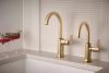 BRIZO Kintsu Bar Faucet with Arc Spout - Less Handle — Lumicoat® Luxe Gold