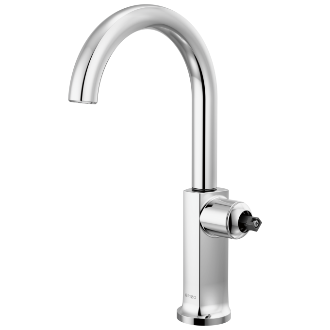 BRIZO Kintsu Bar Faucet with Arc Spout - Less Handle — Lumicoat® Chrome