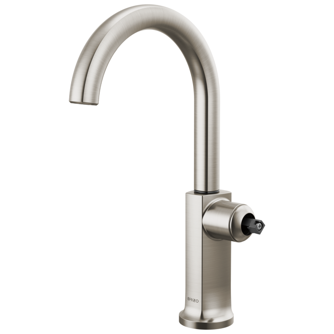 BRIZO Kintsu Bar Faucet with Arc Spout - Less Handle — Lumicoat® Stainless