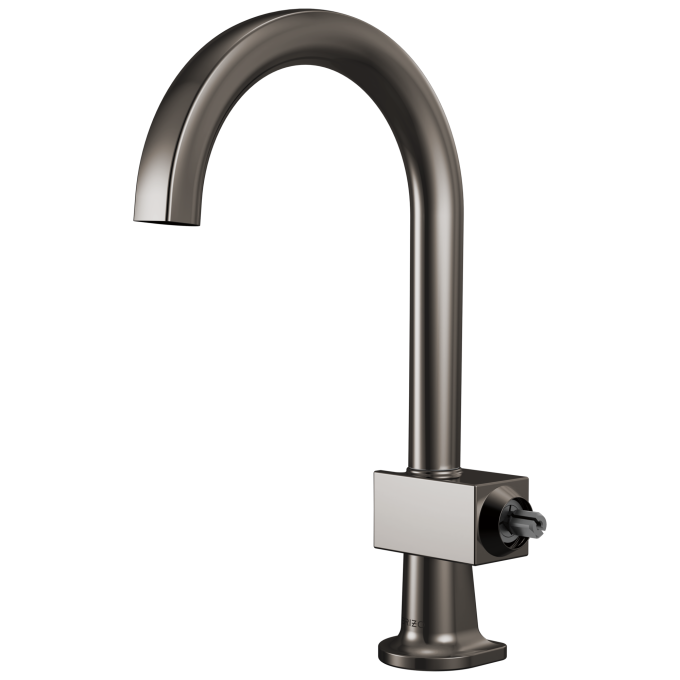 BRIZO Frank Lloyd Wright Bar Faucet with Arc Spout - Less Handle — Brilliance Black Onyx
