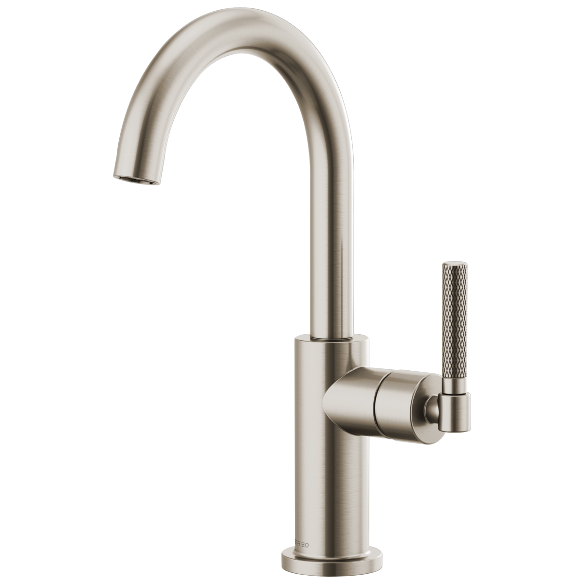 BRIZO Litze Bar Faucet with Arc Spout and Knurled Handle Kit — Stainless
