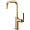 BRIZO Litze Bar Faucet with Square Spout and Knurled Handle Kit — Luxe Gold