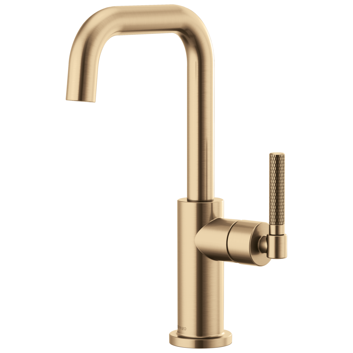 BRIZO Litze Bar Faucet with Square Spout and Knurled Handle Kit — Luxe Gold