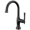 BRIZO Tulham Bar Faucet — Matte Black / Brilliance Black Onyx