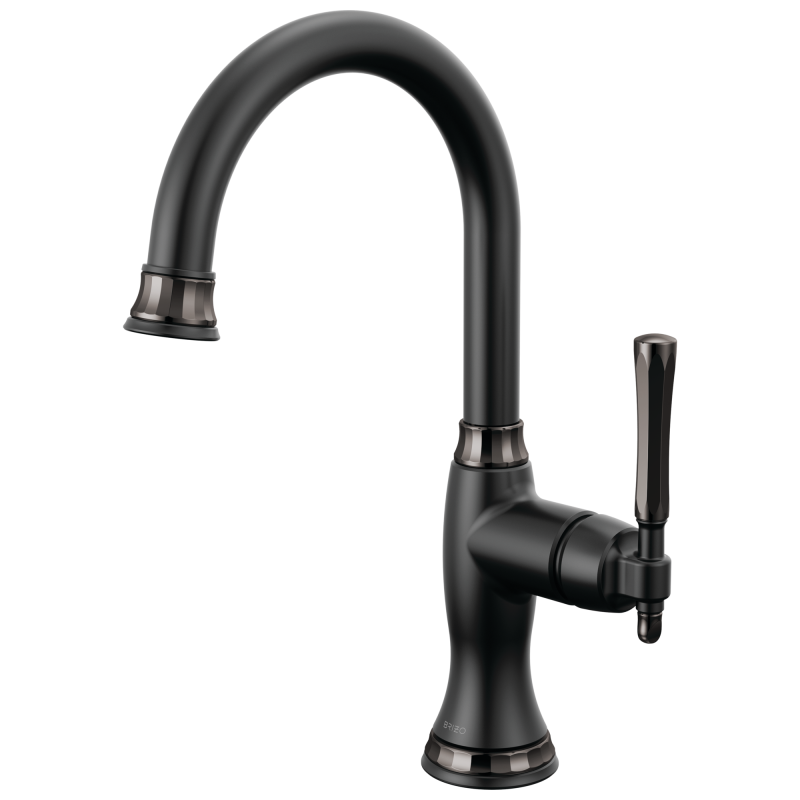 BRIZO Tulham Bar Faucet — Matte Black / Brilliance Black Onyx