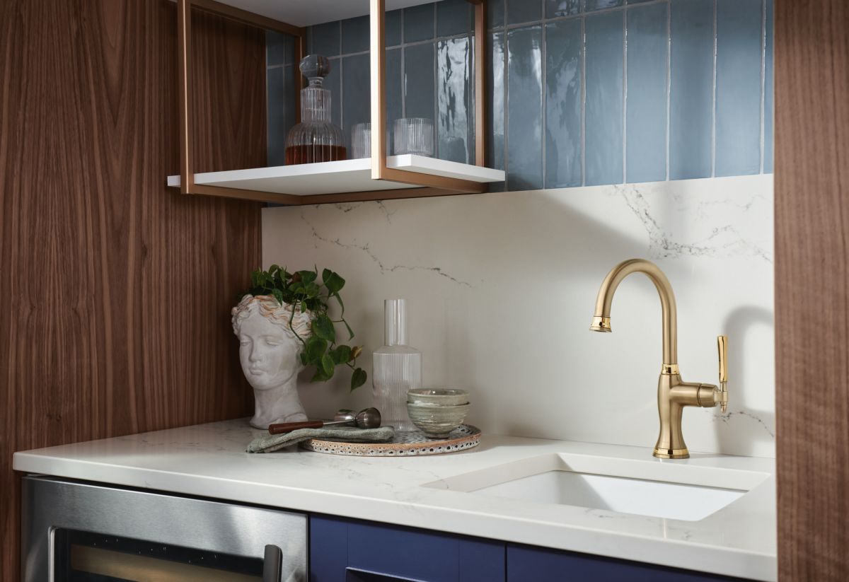 BRIZO Invari Drawer Knob — Polished Gold