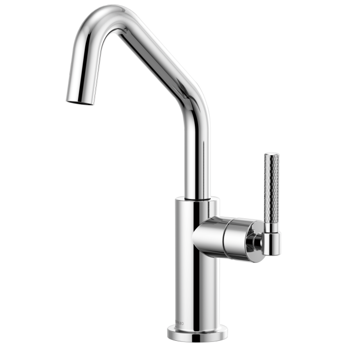 BRIZO Litze Bar Faucet with Angled Spout and Knurled Handle Kit — Chrome