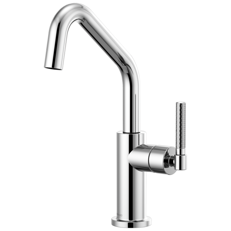 BRIZO Litze Bar Faucet with Angled Spout and Knurled Handle Kit — Chrome