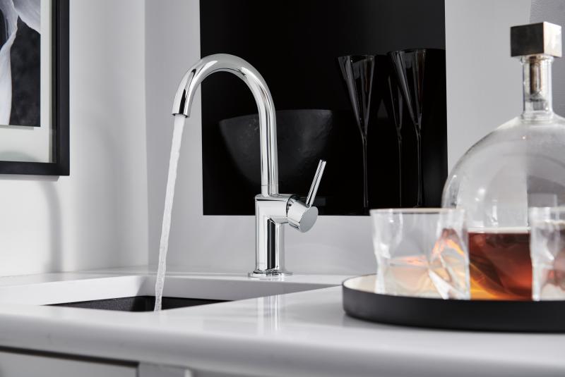 BRIZO Odin Bar Faucet with Arc Spout - Less Handle — Chrome