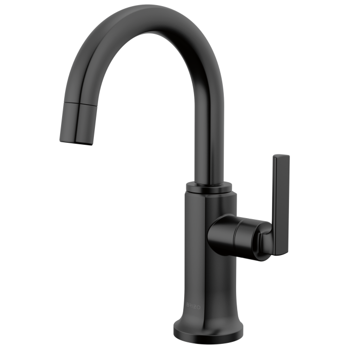 BRIZO Kintsu Beverage Faucet with Arc Spout — Matte Black