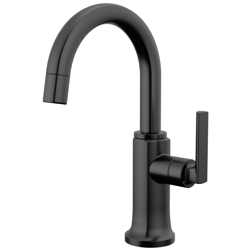 BRIZO Kintsu Beverage Faucet with Arc Spout — Matte Black