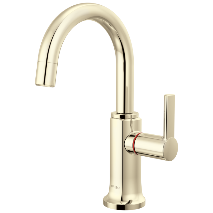 BRIZO Kintsu Instant Hot Faucet with Arc Spout — Lumicoat® Polished Nickel