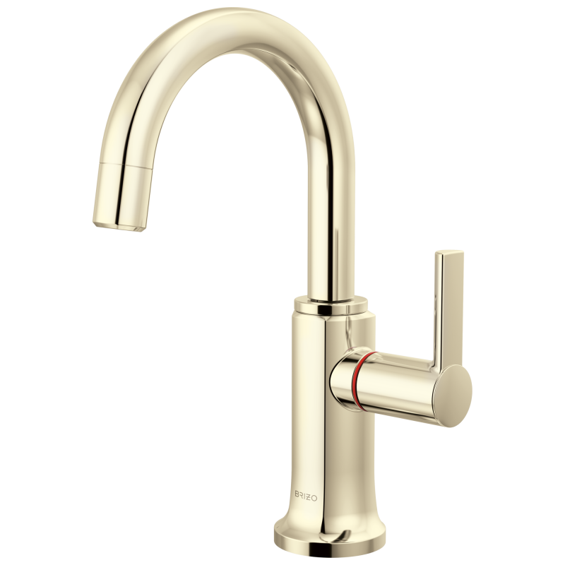 BRIZO Kintsu Instant Hot Faucet with Arc Spout — Lumicoat® Polished Nickel
