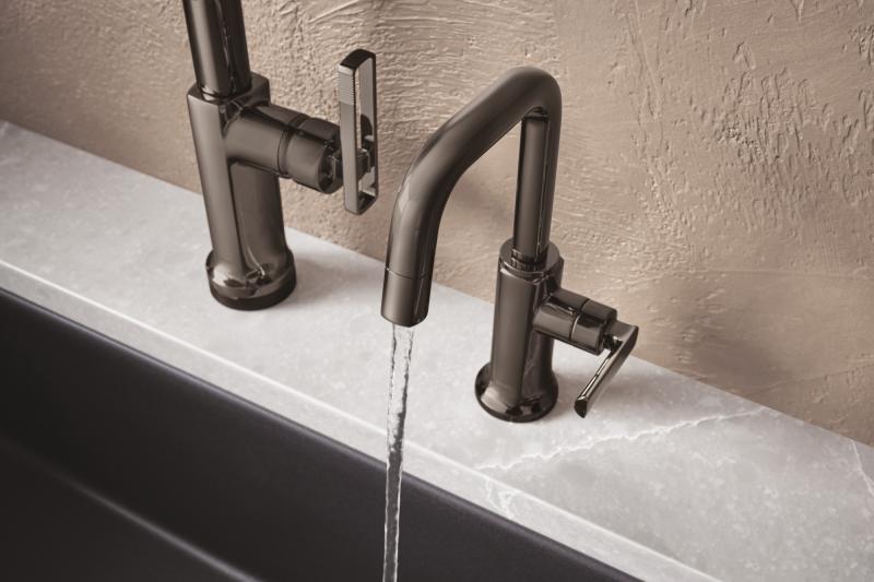 BRIZO Kintsu Beverage Faucet with Square Spout — Lumicoat® Black Onyx