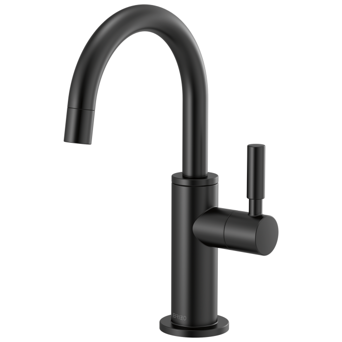 BRIZO Odin Beverage Faucet with Arc Spout — Matte Black