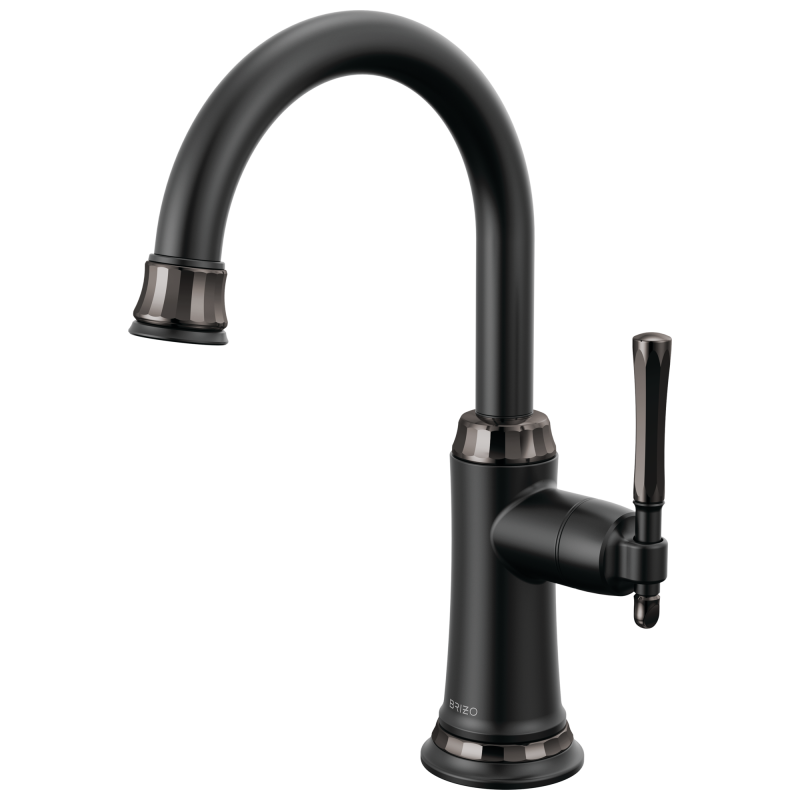 BRIZO Tulham Beverage Faucet — Matte Black / Brilliance Black Onyx