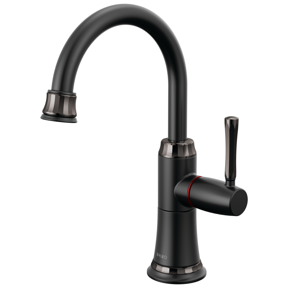 BRIZO Tulham Instant Hot Faucet — Matte Black / Brilliance Black Onyx