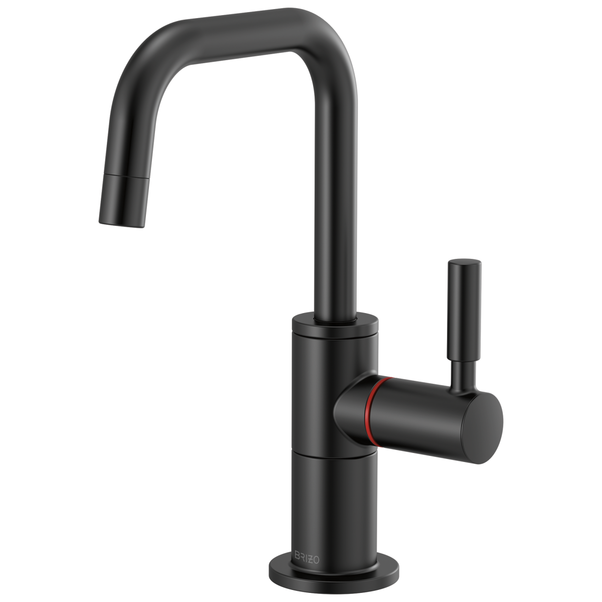 BRIZO Odin Instant Hot Faucet with Square Spout — Matte Black