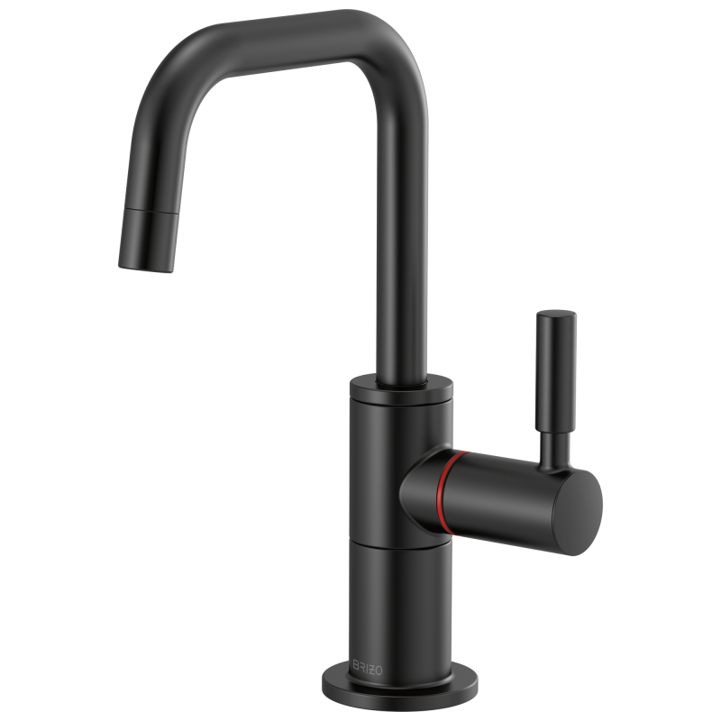 BRIZO Odin Instant Hot Faucet with Square Spout — Matte Black