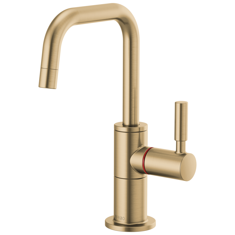 BRIZO Odin Instant Hot Faucet with Square Spout — Luxe Gold