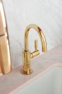BRIZO Odin Instant Hot Faucet with Square Spout — Polished Gold