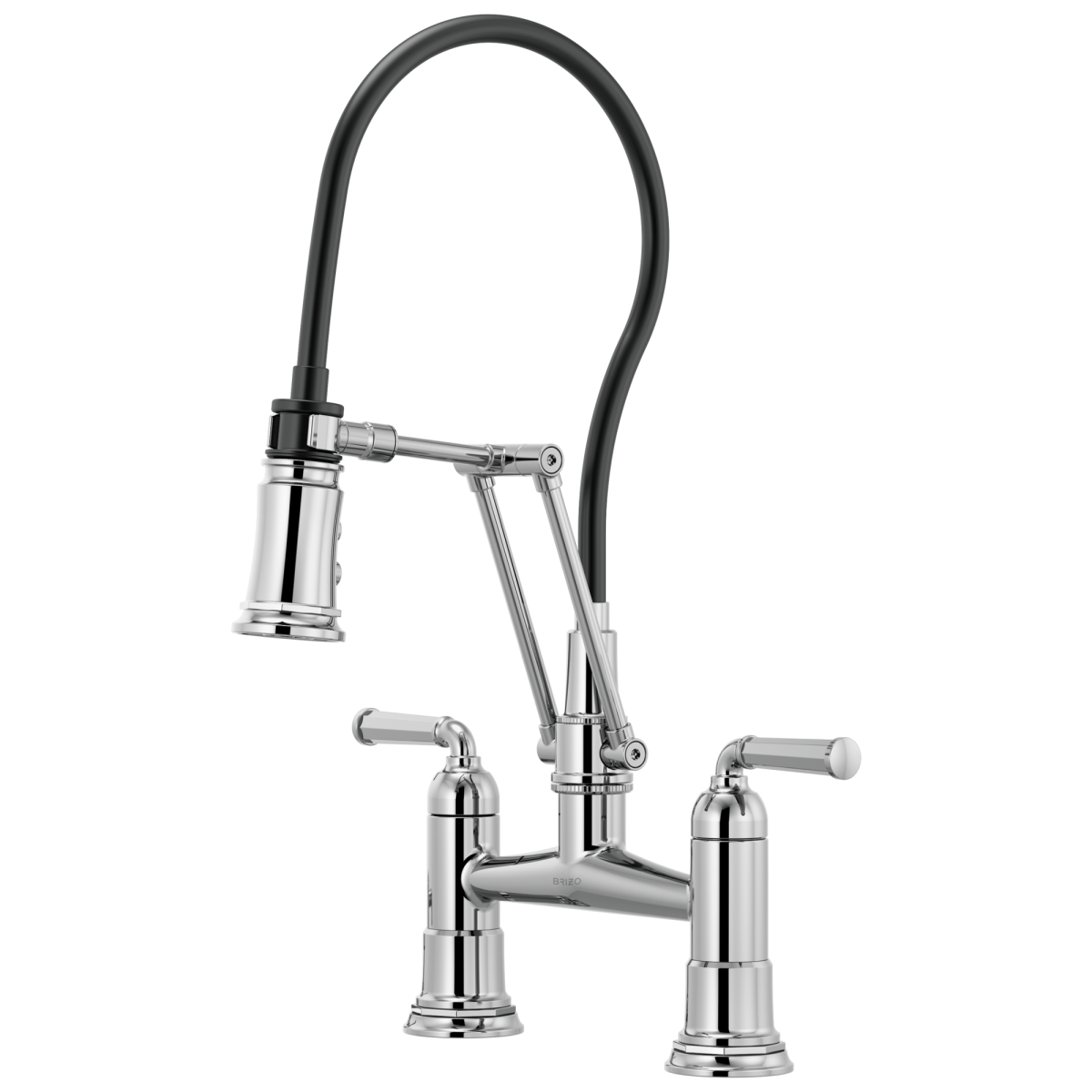 BRIZO Rook Articulating Bridge Faucet — Chrome