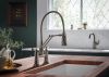 BRIZO Rook Articulating Bridge Faucet — Luxe Steel