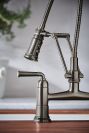 BRIZO Rook Articulating Bridge Faucet — Luxe Steel