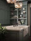BRIZO Artesso Bridge Faucet with Side Sprayer — Matte Black