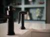BRIZO Artesso Bridge Faucet with Side Sprayer — Matte Black