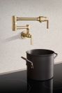 BRIZO Kintsu Wall Mount Pot Filler with Lever Handle — Lumicoat® Luxe Gold