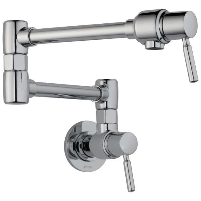 BRIZO European Wall Mount Pot Filler Faucet — Chrome