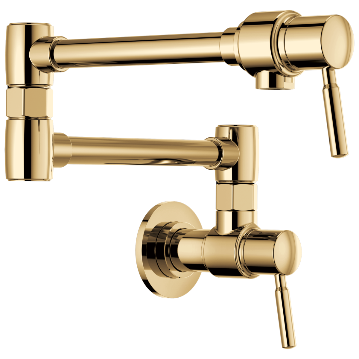 BRIZO European Wall Mount Pot Filler Faucet — Polished Gold