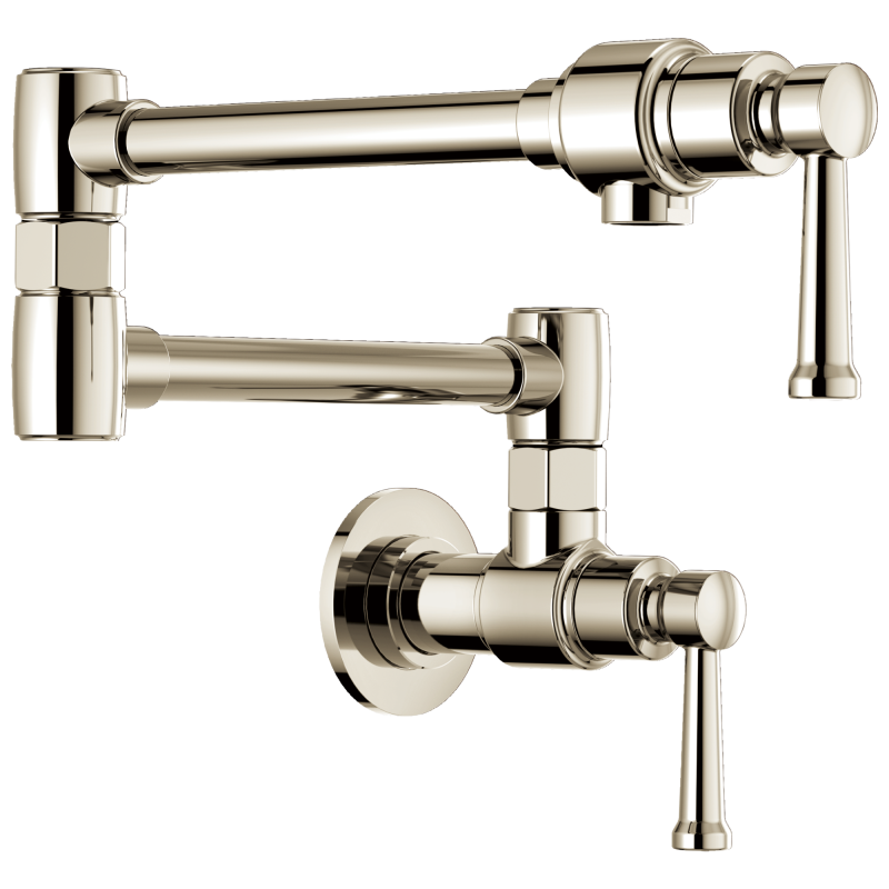 BRIZO Artesso Wall Mount Pot Filler — Polished Nickel