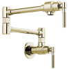 BRIZO Litze Wall Mount Pot Filler with Knurled Handle Kit — Polished Nickel