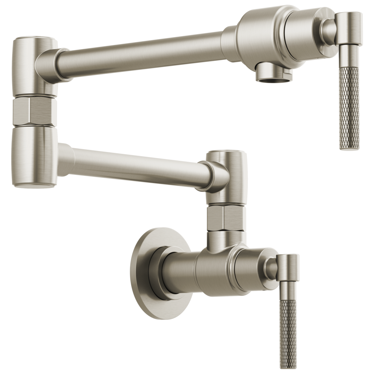 BRIZO Litze Wall Mount Pot Filler with Knurled Handle Kit — Stainless