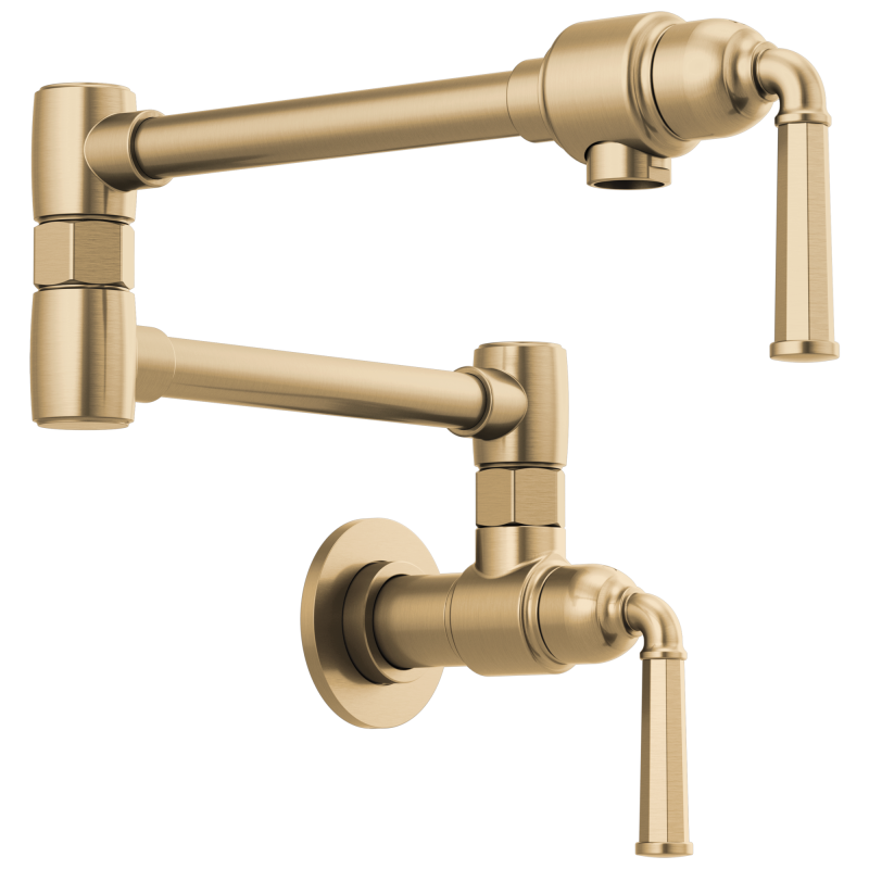 BRIZO Rook Wall Mount Pot Filler — Luxe Gold